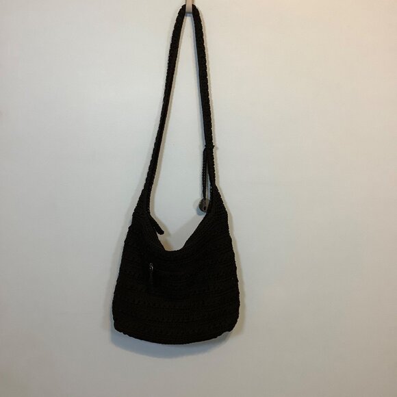 The Sak Sasha Classic Crochet Black Purse – Boho Crossbody / Shoulder Bag - Picture 1 of 12